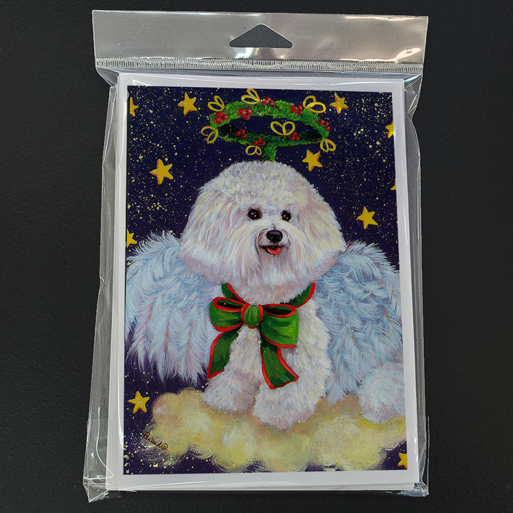 Bichon Frise Christmas Angel Greeting Cards and Envelopes Pack of 8 Image 1