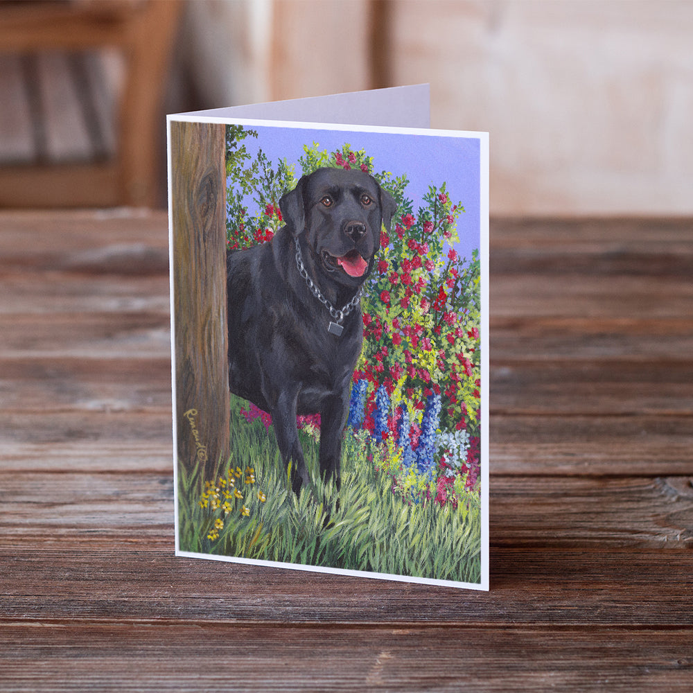 Black Labrador Retriever Greeting Cards and Envelopes Pack of 8 Image 2