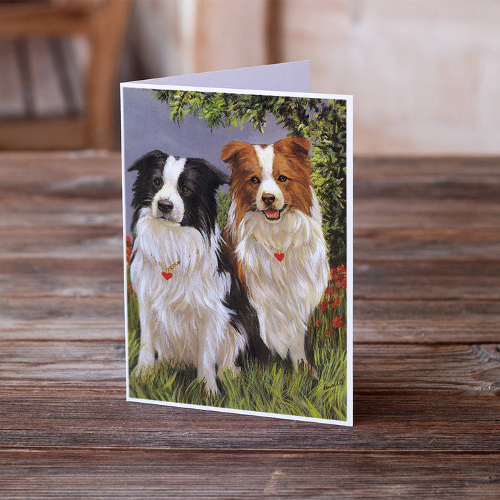 Border Collie Patrol Greeting Cards and Envelopes Pack of 8 Image 2