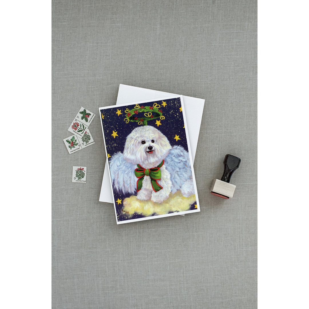 Bichon Frise Christmas Angel Greeting Cards and Envelopes Pack of 8 Image 3