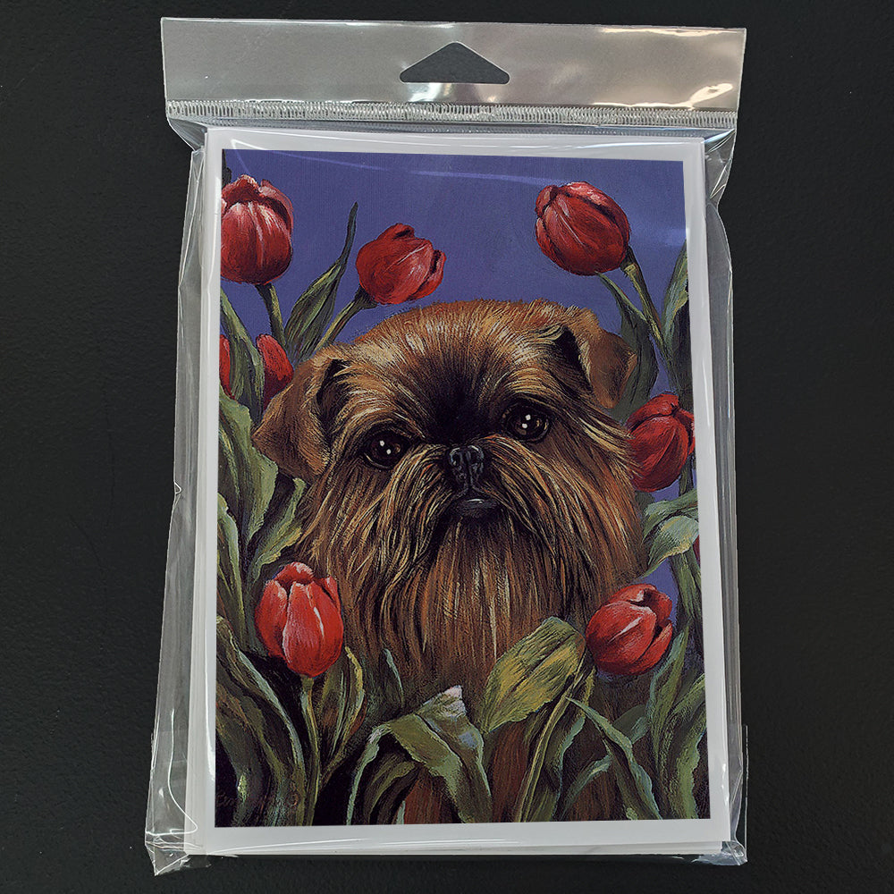 Brussels Griffon Peek a Boo Greeting Cards and Envelopes Pack of 8 Image 1