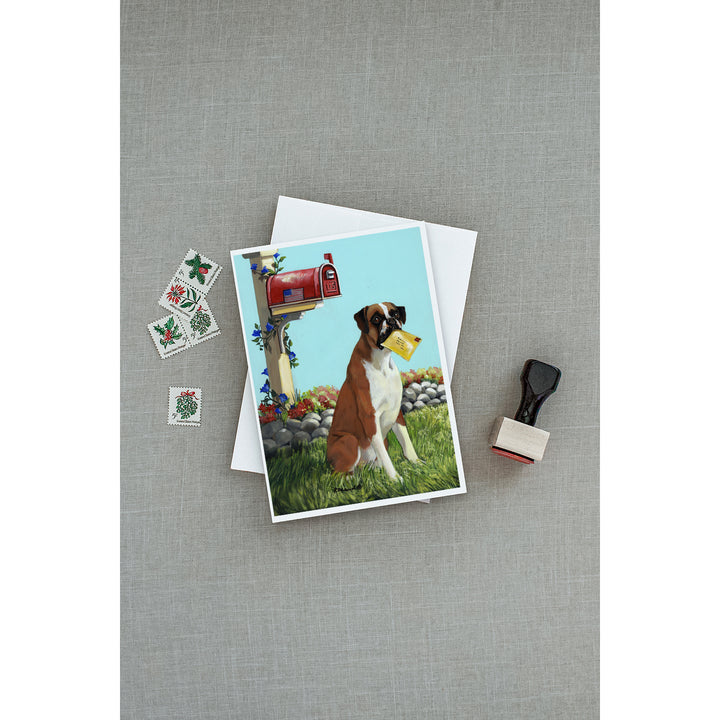 Boxer Got Mail Greeting Cards and Envelopes Pack of 8 Image 3