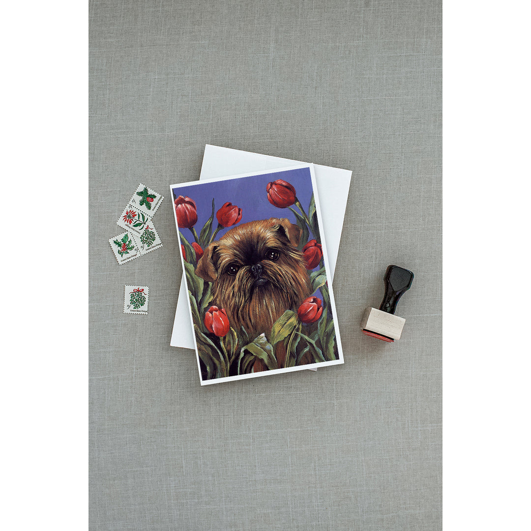 Brussels Griffon Peek a Boo Greeting Cards and Envelopes Pack of 8 Image 3