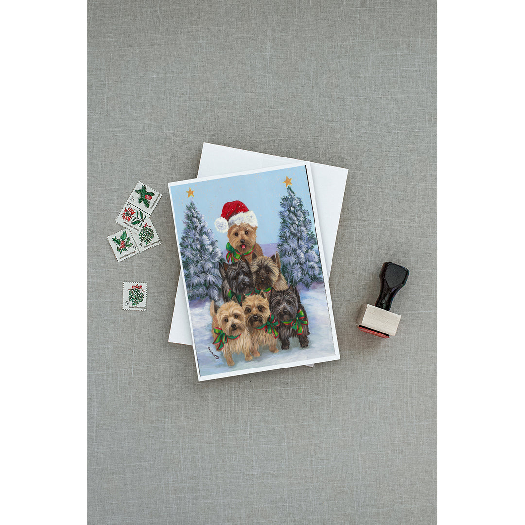 Cairn Terrier Christmas Family Tree Greeting Cards and Envelopes Pack of 8 Image 3