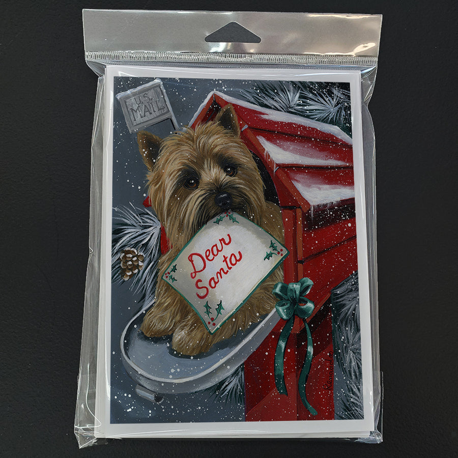 Cairn Terrier Christmas Letter to Santa Greeting Cards and Envelopes Pack of 8 Image 1