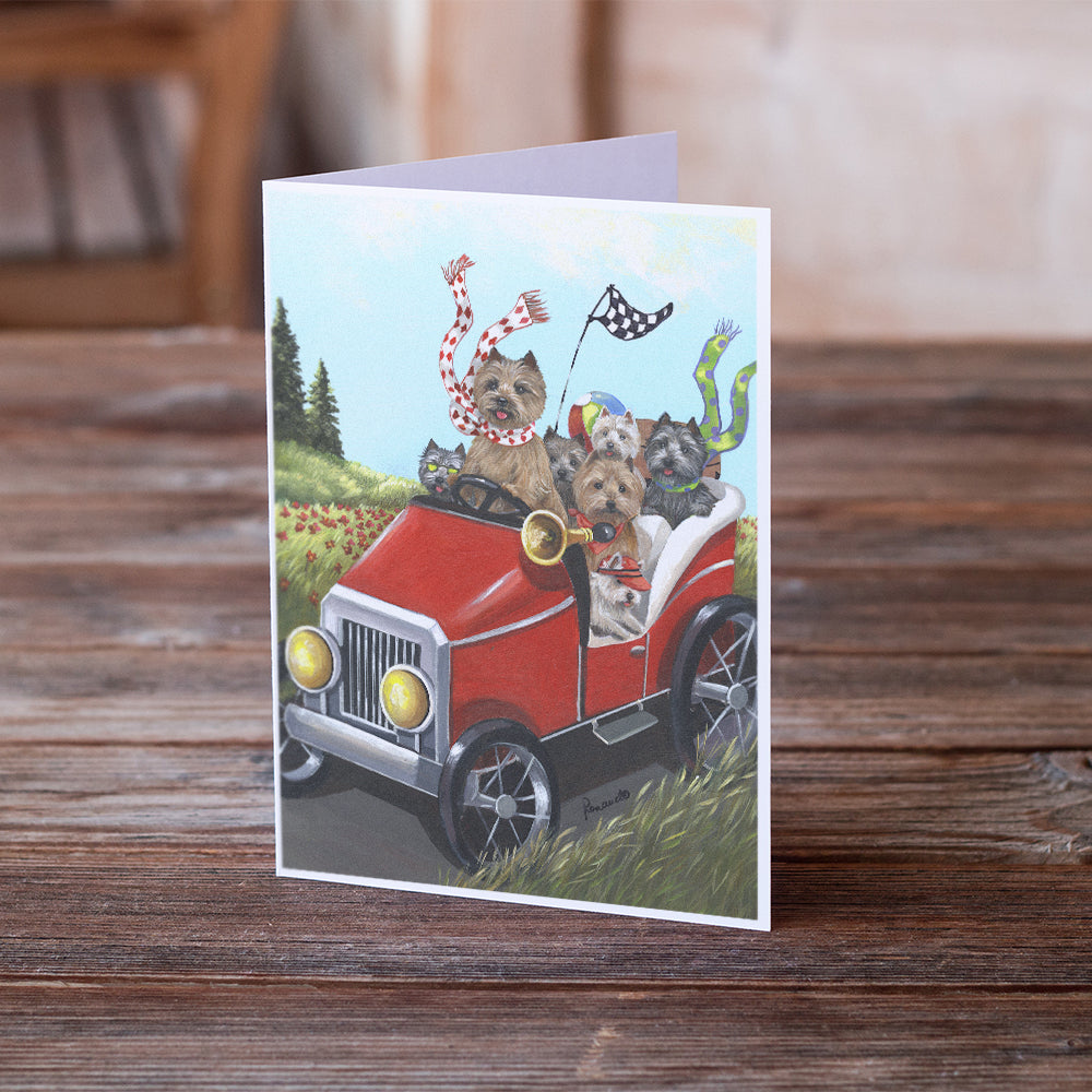 Cairn Terrier On the Move Greeting Cards and Envelopes Pack of 8 Image 2