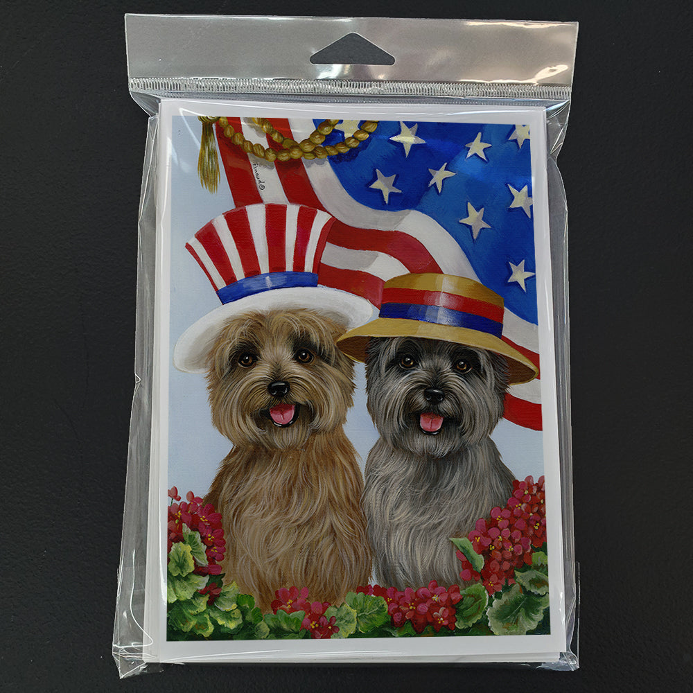 Cairn Terrier USA Greeting Cards and Envelopes Pack of 8 Image 1