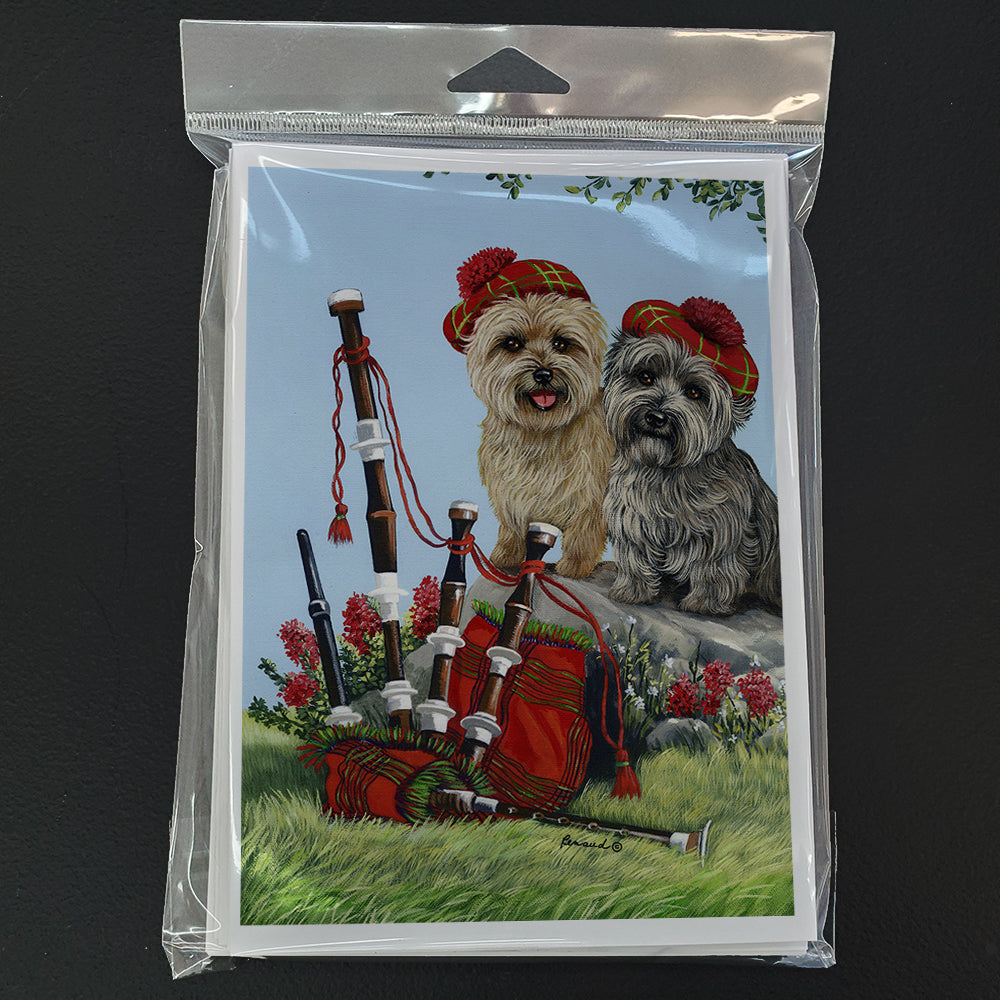 Cairn Terrier Pipers Greeting Cards and Envelopes Pack of 8 Image 1