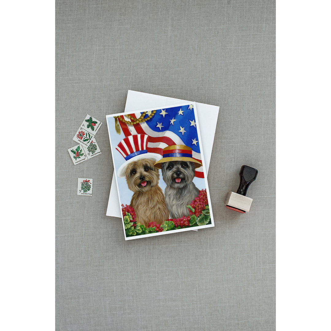 Cairn Terrier USA Greeting Cards and Envelopes Pack of 8 Image 3