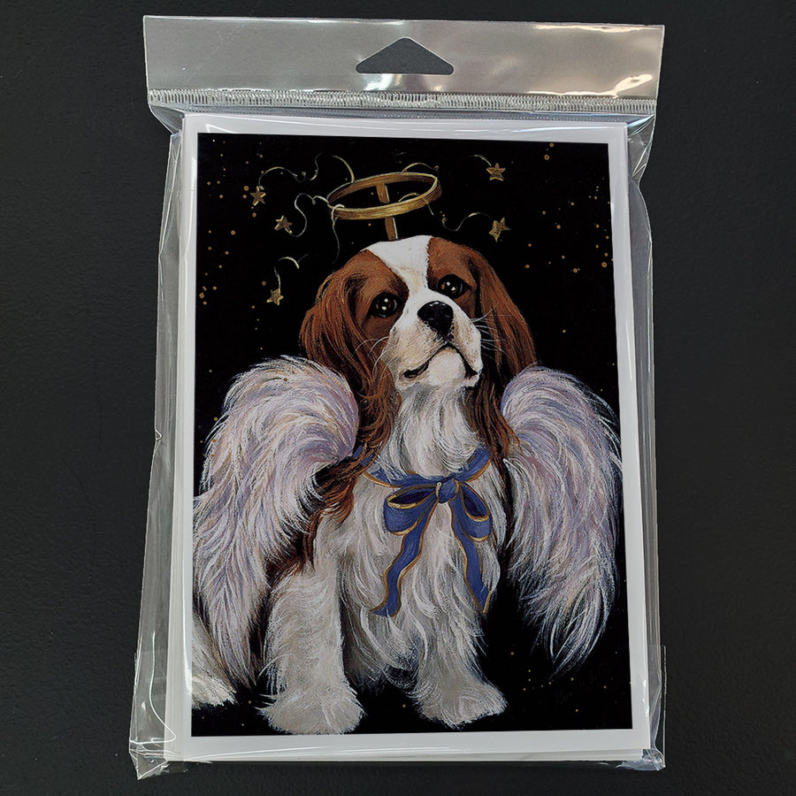 Cavalier Spaniel Christmas Angel Greeting Cards and Envelopes Pack of 8 Image 1