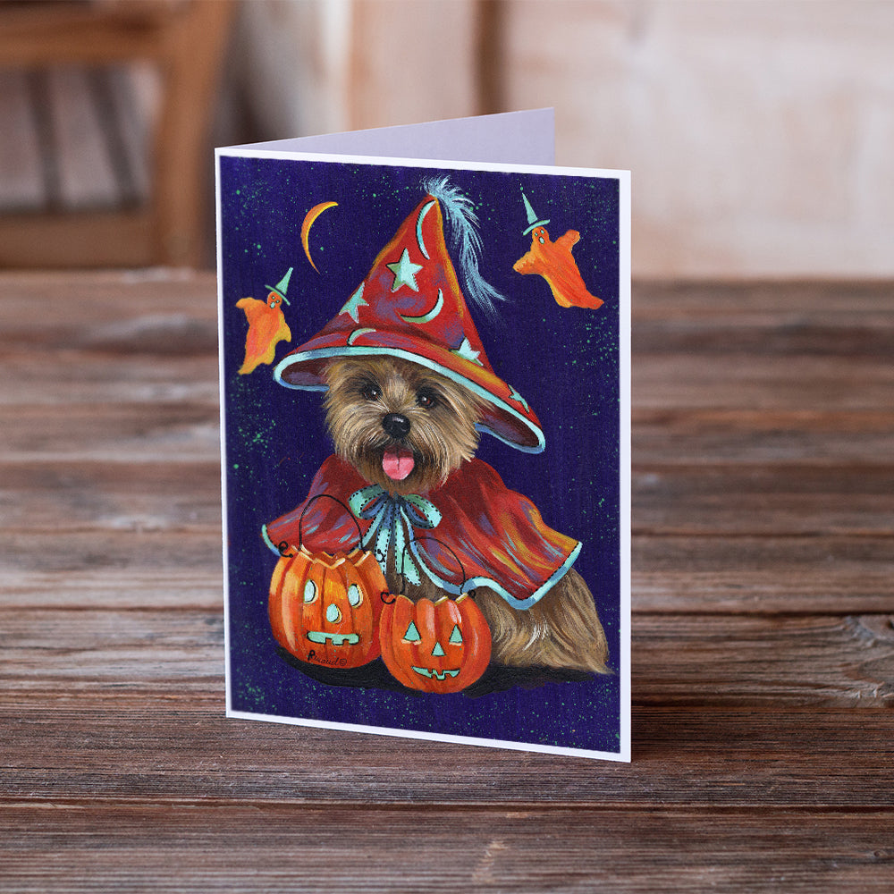 Cairn Terrier Halloween Witch Greeting Cards and Envelopes Pack of 8 Image 2