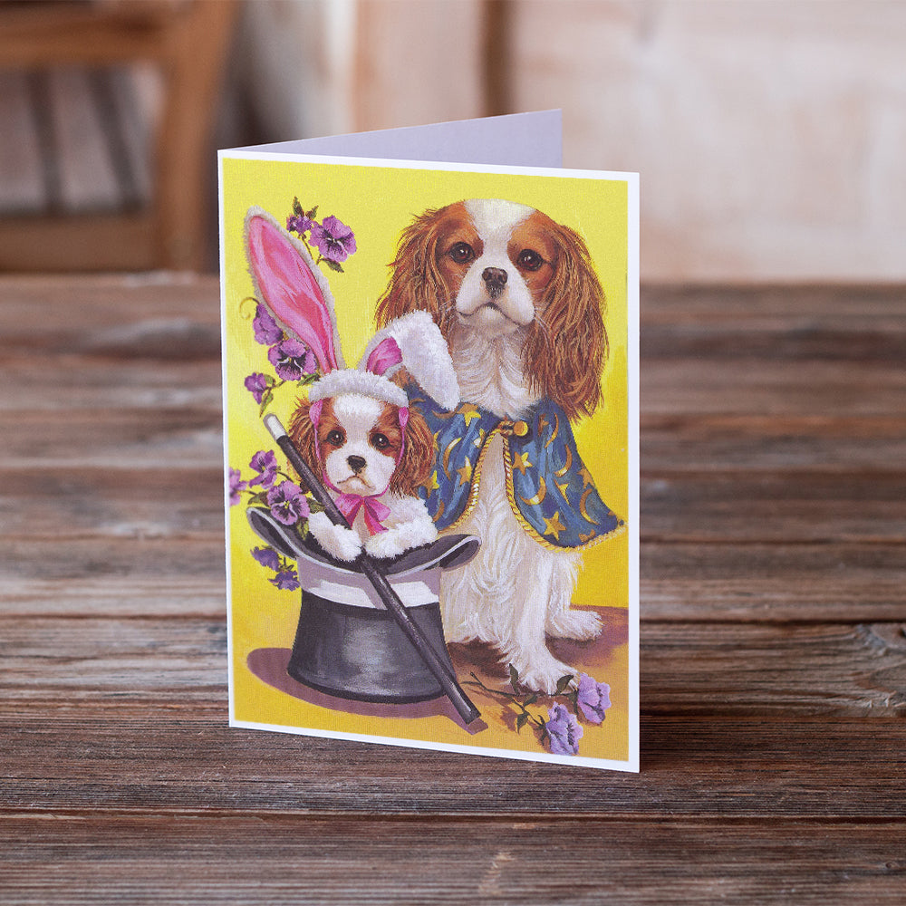 Cavalier Spaniel Easter Magic Greeting Cards and Envelopes Pack of 8 Image 2