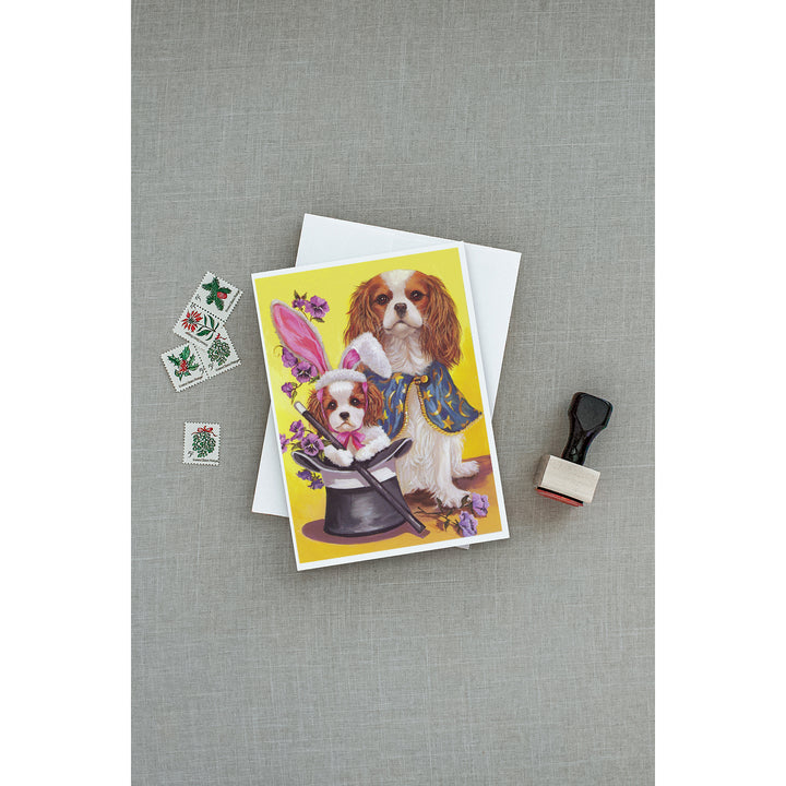 Cavalier Spaniel Easter Magic Greeting Cards and Envelopes Pack of 8 Image 3