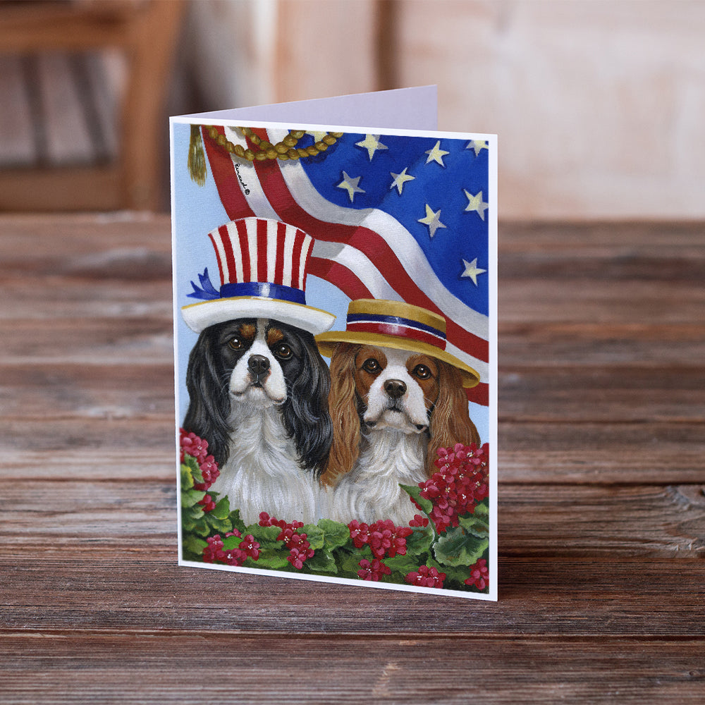 Cavalier Spaniel USA Greeting Cards and Envelopes Pack of 8 Image 2