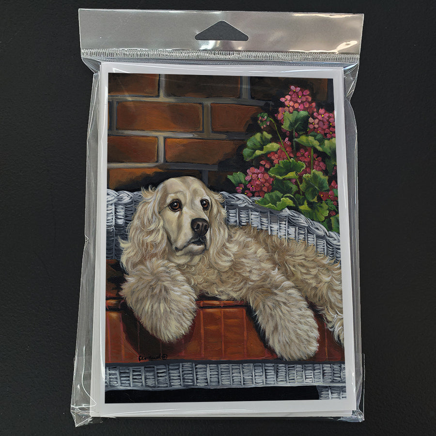 Cocker Spaniel Life is Good Greeting Cards and Envelopes Pack of 8 Image 1