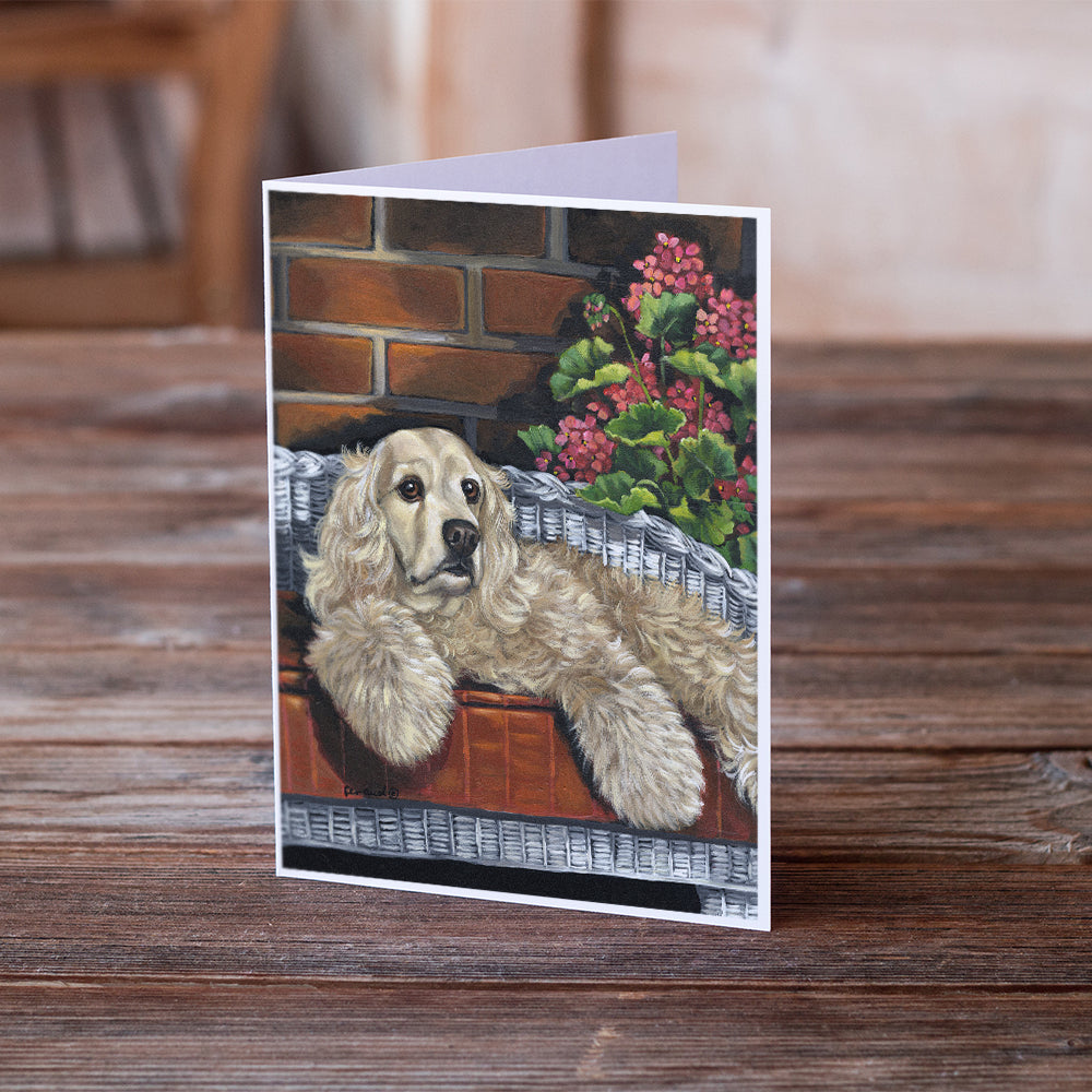 Cocker Spaniel Life is Good Greeting Cards and Envelopes Pack of 8 Image 2