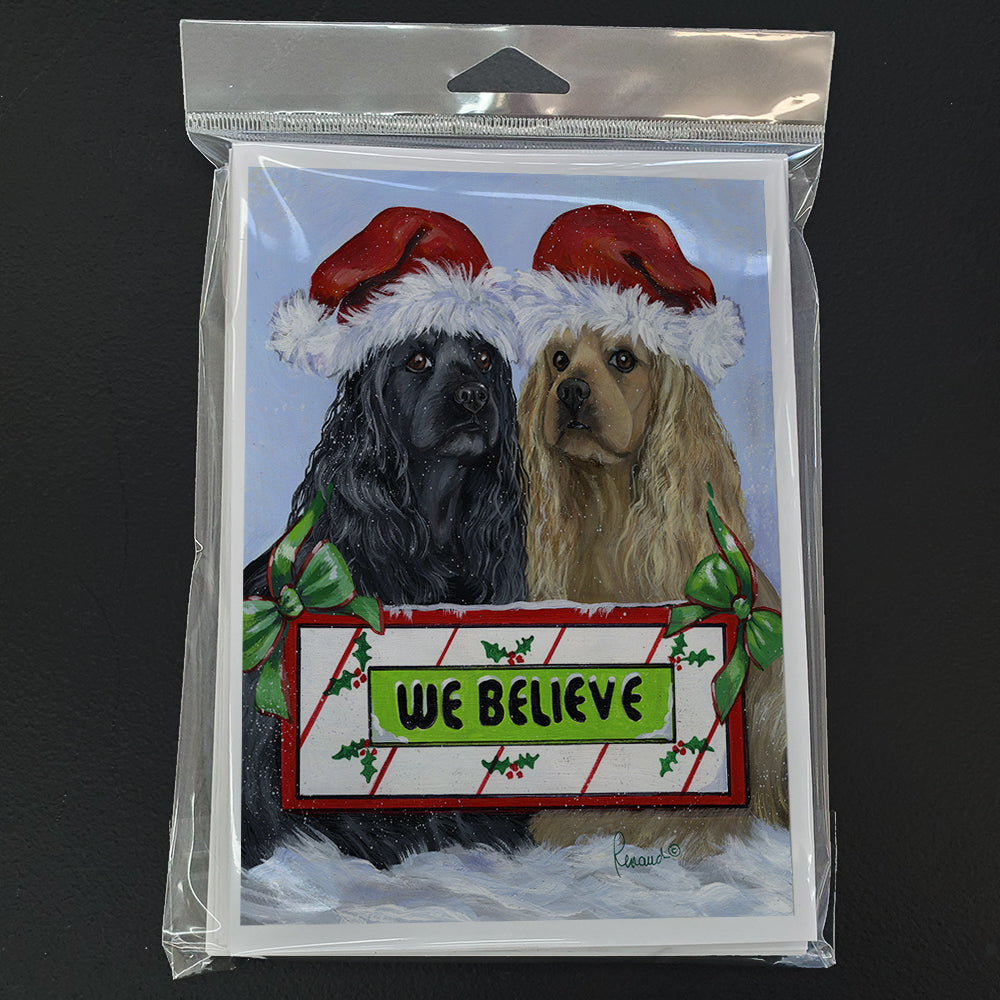 Cocker Spaniel Christmas Greeting Cards and Envelopes Pack of 8 Image 1