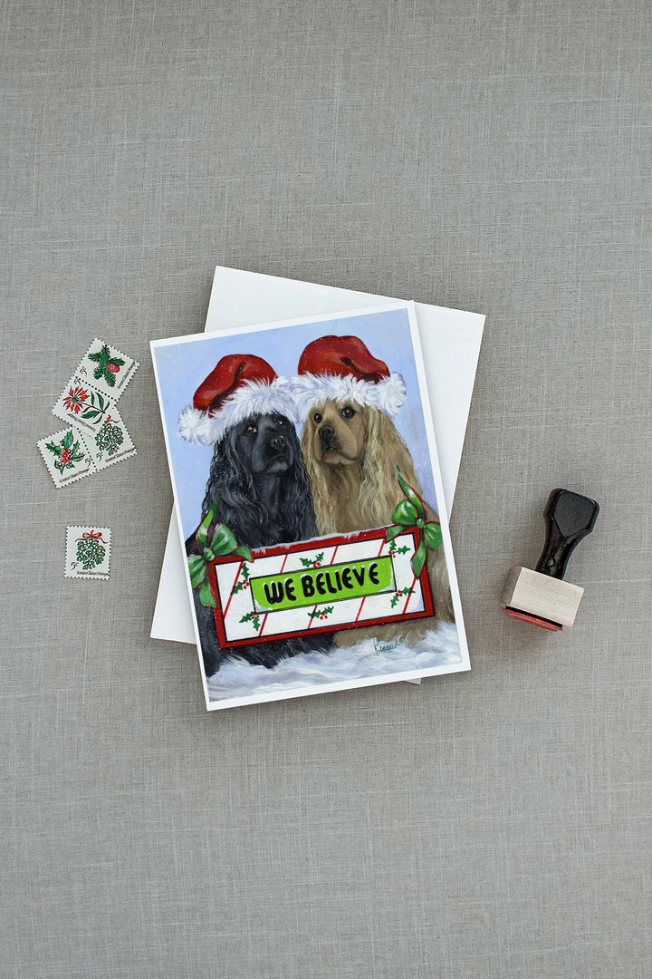 Cocker Spaniel Christmas Greeting Cards and Envelopes Pack of 8 Image 3