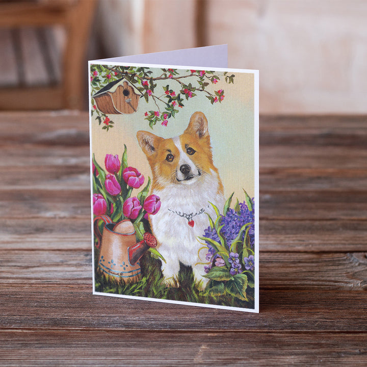 Corgi Sunshine Greeting Cards and Envelopes Pack of 8 Image 2