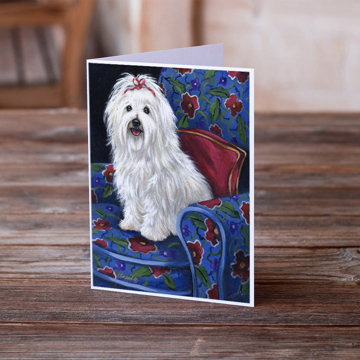 Coton De Tulear Royalty Greeting Cards and Envelopes Pack of 8 Image 2