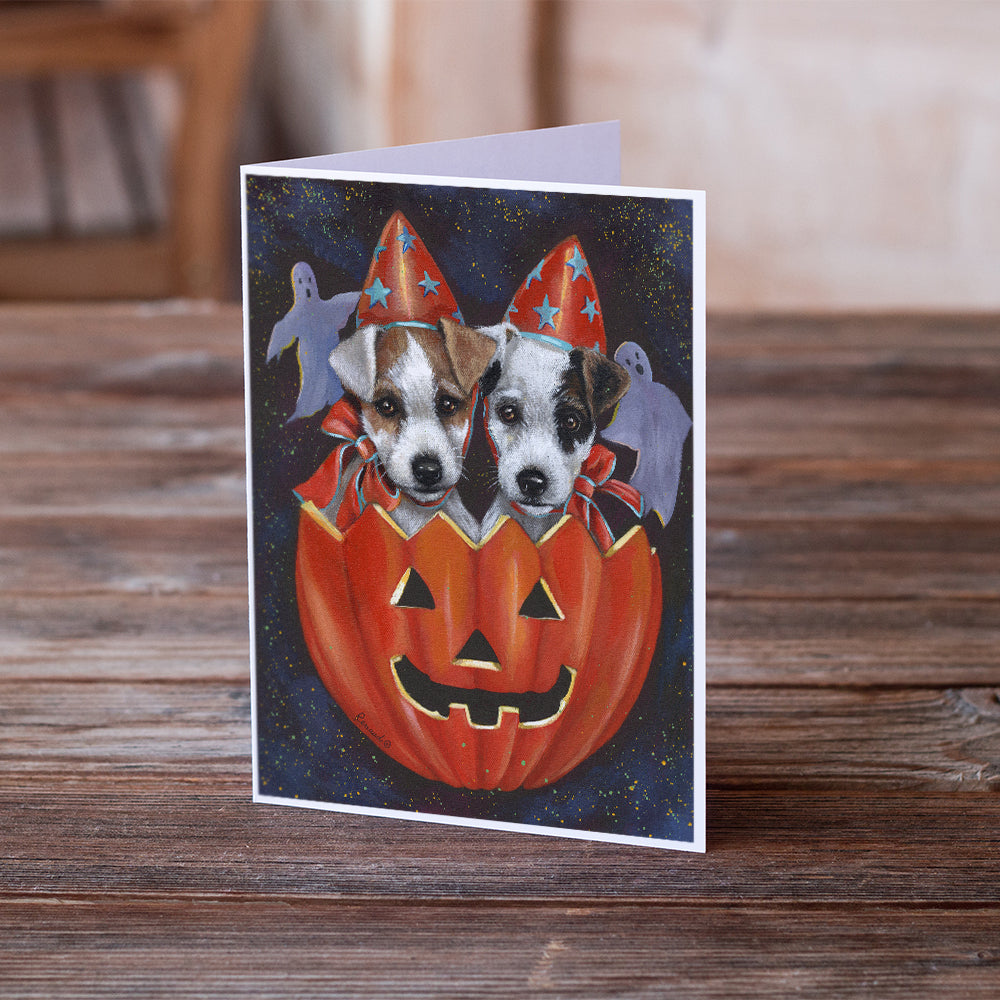 Jack Russell Terrier Halloween Greeting Cards and Envelopes Pack of 8 Image 2