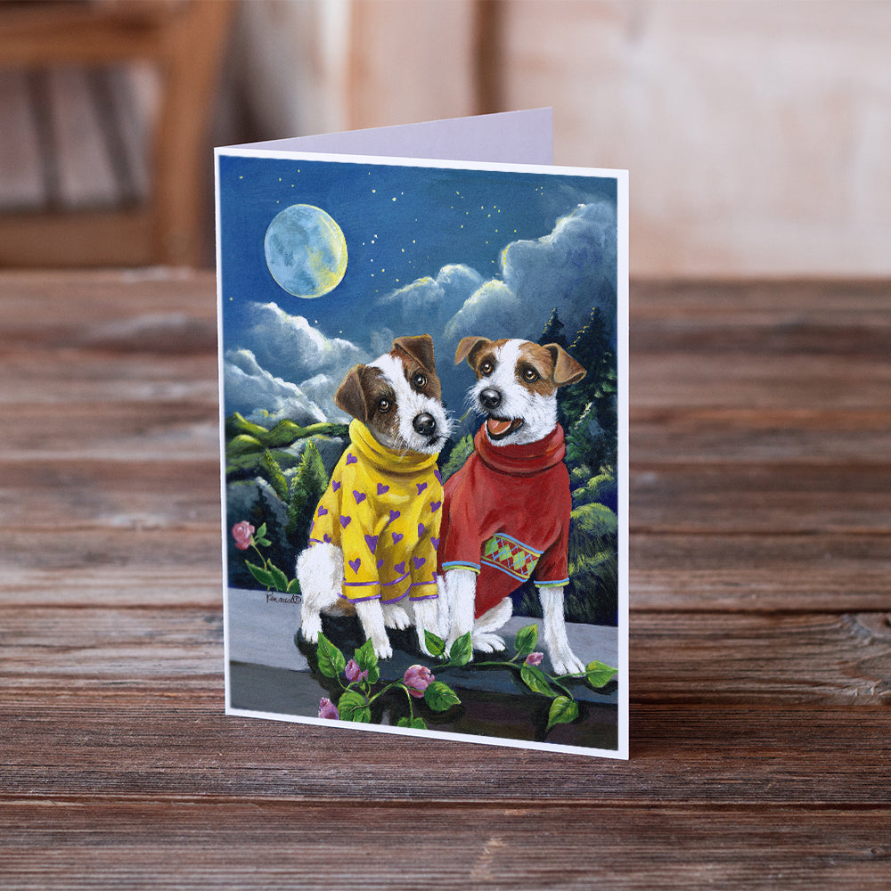 Jack Russell Terrier Moon Phase Greeting Cards and Envelopes Pack of 8 Image 2