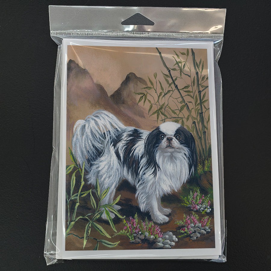 Japanese Chin Greeting Cards and Envelopes Pack of 8 Image 1