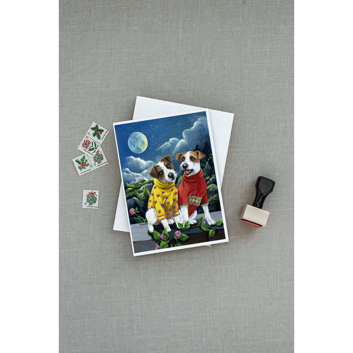 Jack Russell Terrier Moon Phase Greeting Cards and Envelopes Pack of 8 Image 3