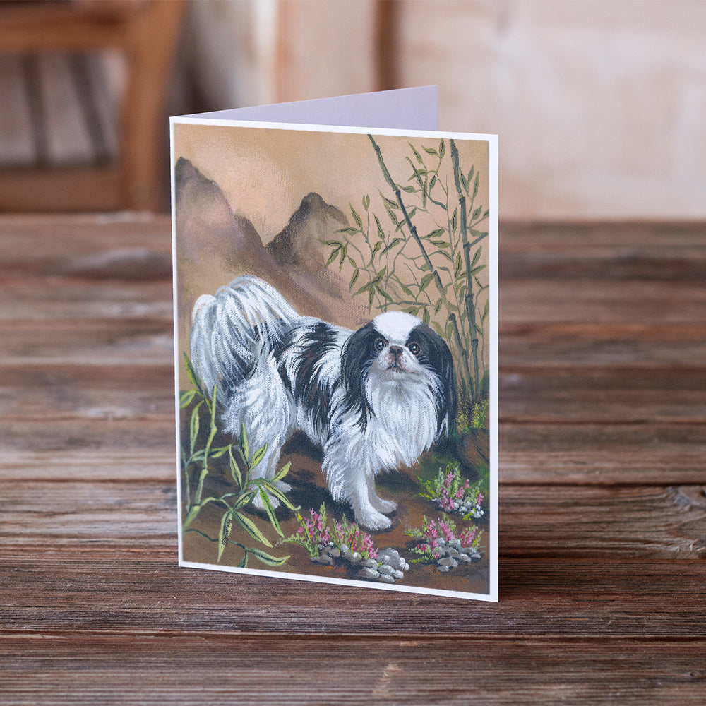 Japanese Chin Greeting Cards and Envelopes Pack of 8 Image 2