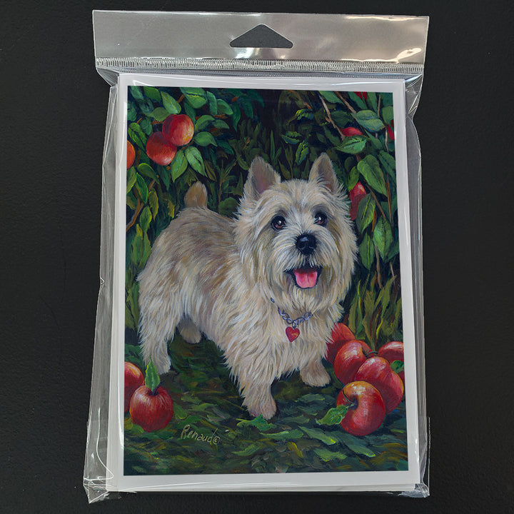 Norwich Terrier Apple Grove Greeting Cards and Envelopes Pack of 8 Image 1