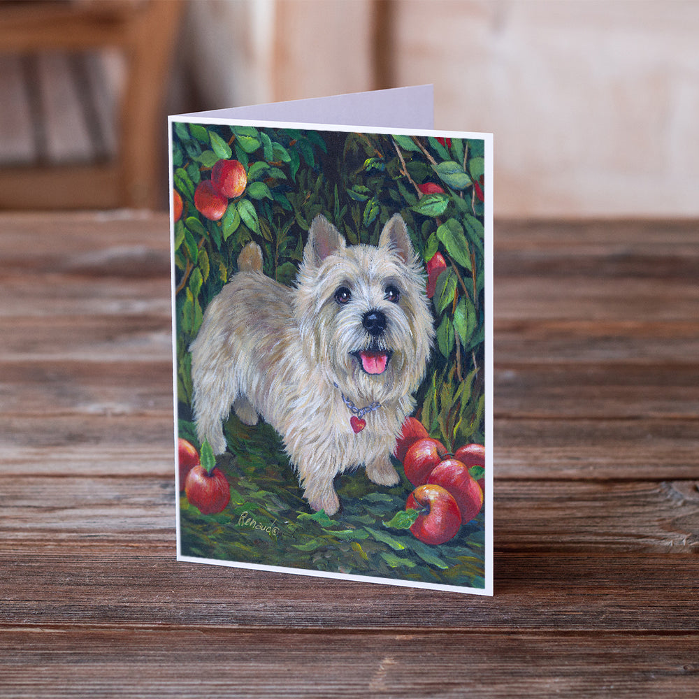 Norwich Terrier Apple Grove Greeting Cards and Envelopes Pack of 8 Image 2