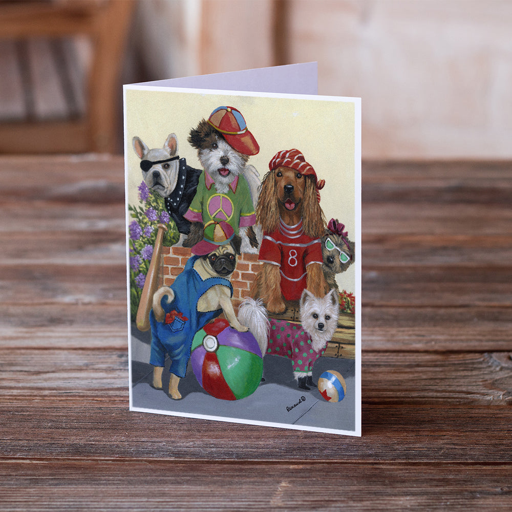 Dogs Mutli-Breed Neighborhood Greeting Cards and Envelopes Pack of 8 Image 2