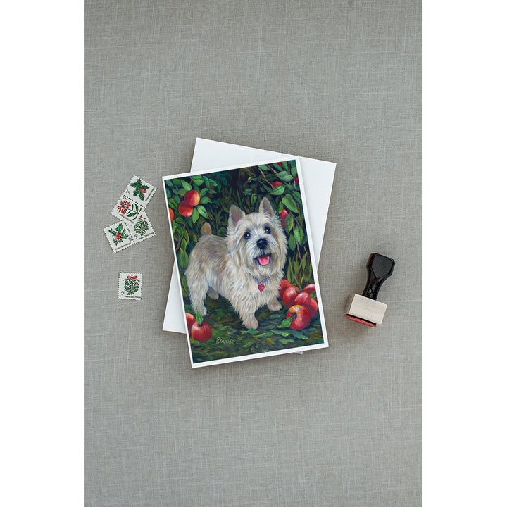 Norwich Terrier Apple Grove Greeting Cards and Envelopes Pack of 8 Image 3