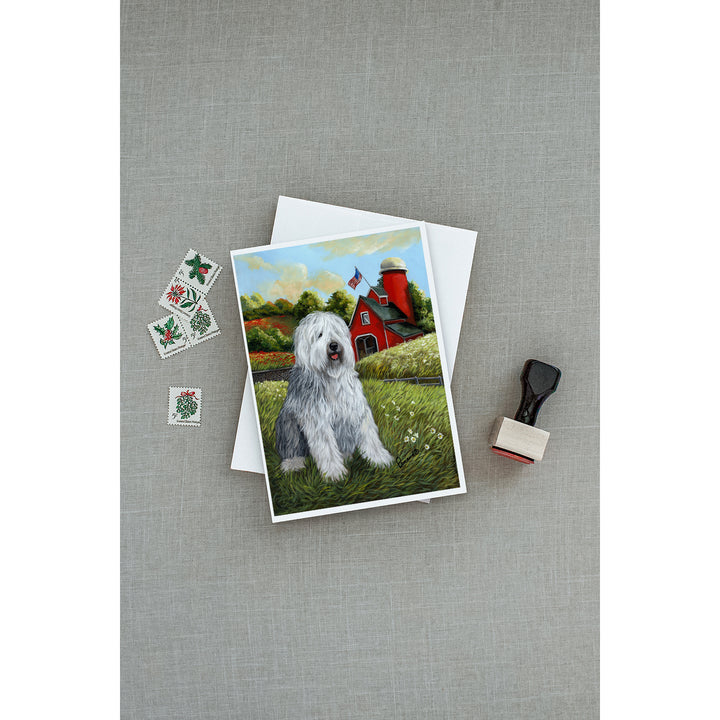 Old English Sheepdog Heaven Greeting Cards and Envelopes Pack of 8 Image 3