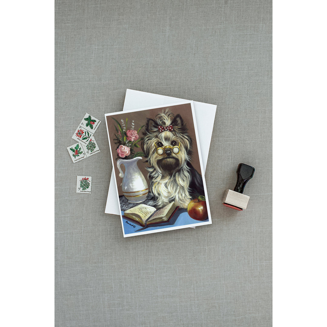 Yorkie Teachers Pet Greeting Cards and Envelopes Pack of 8 Image 3