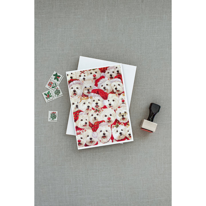 Westie Christmas a Plenty Greeting Cards and Envelopes Pack of 8 Image 3