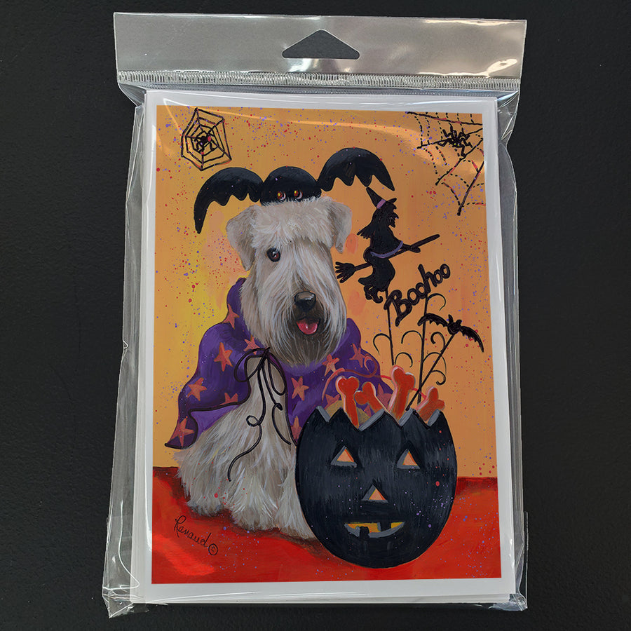 Wheaten Terrier Halloween Greeting Cards and Envelopes Pack of 8 Image 1