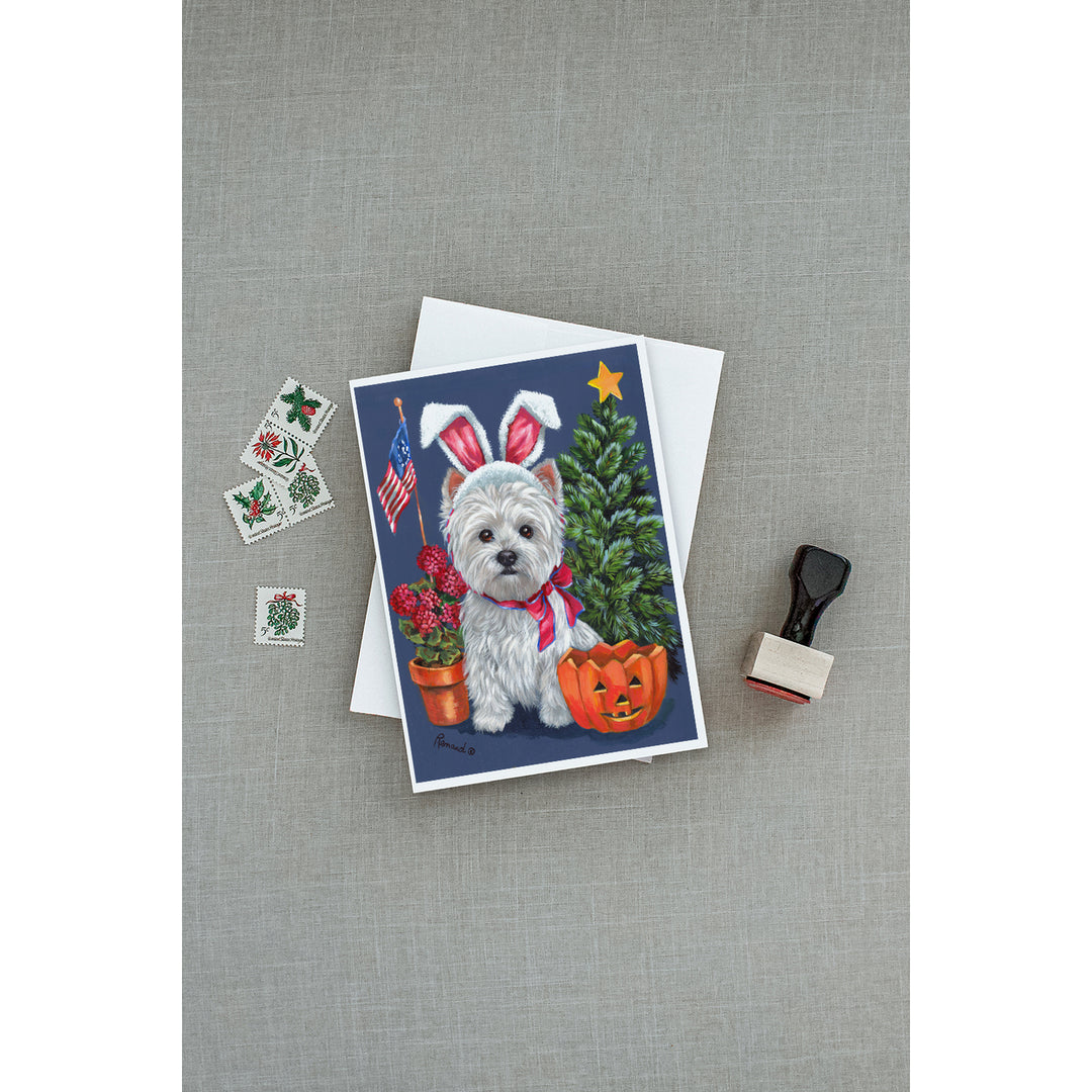 Westie for All Seasons Greeting Cards and Envelopes Pack of 8 Image 3