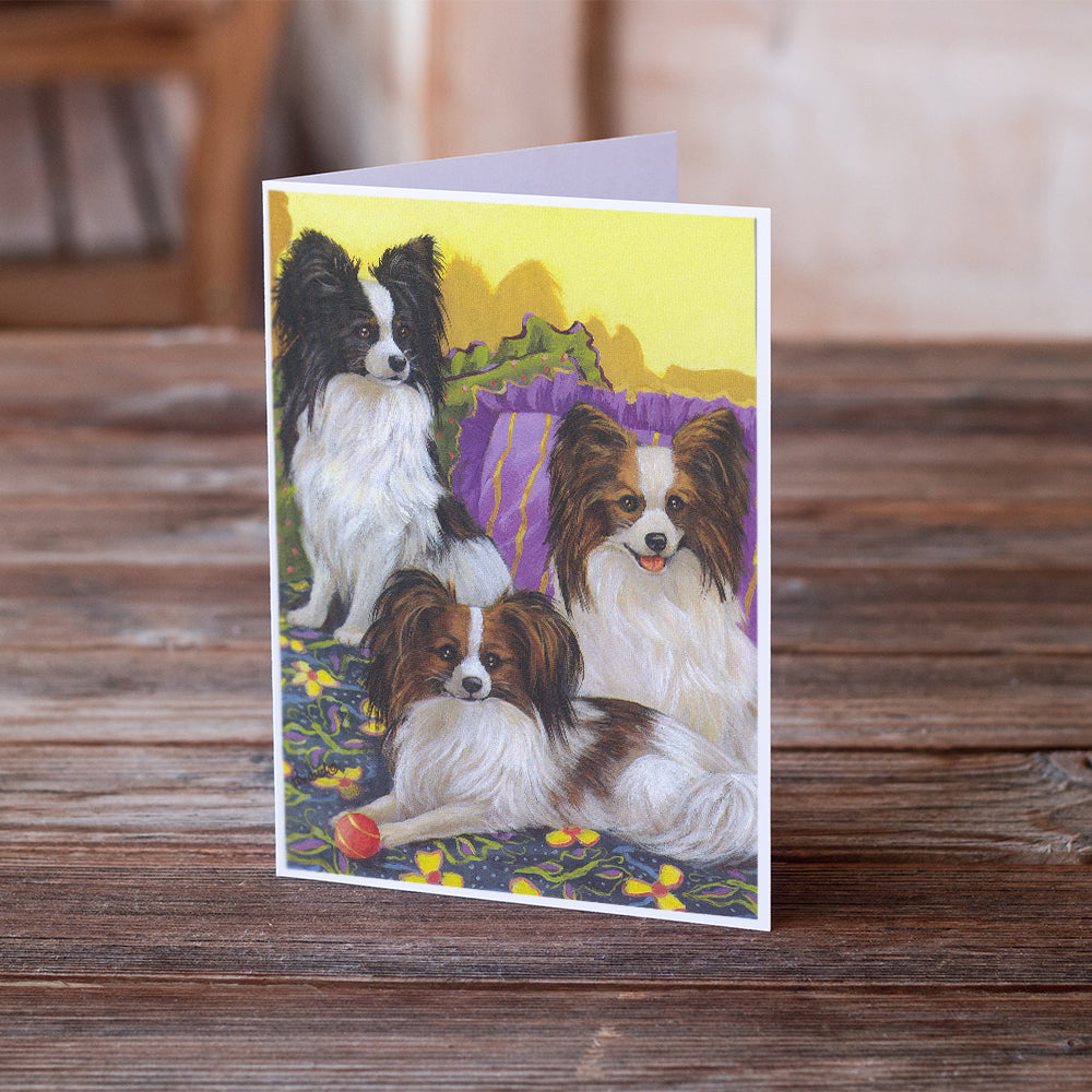 Papillon Party Pals Greeting Cards and Envelopes Pack of 8 Image 2