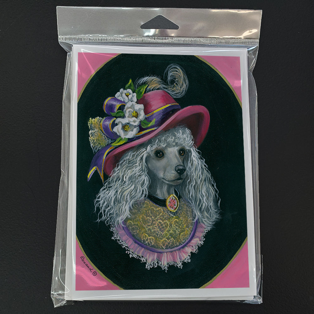 Poodle Lady Alexandria Greeting Cards and Envelopes Pack of 8 Image 1