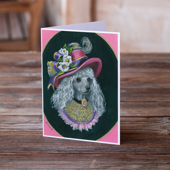 Poodle Lady Alexandria Greeting Cards and Envelopes Pack of 8 Image 2