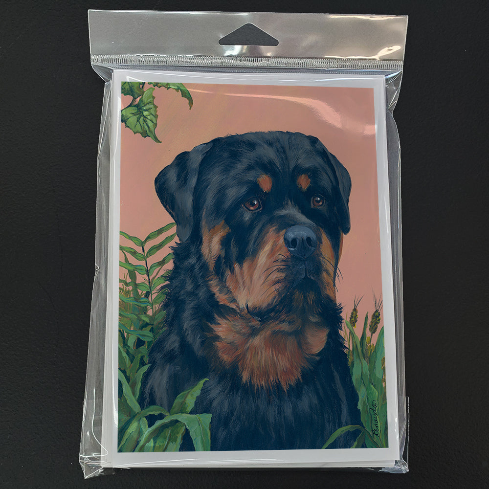 Rottweiler Greeting Cards and Envelopes Pack of 8 Image 1