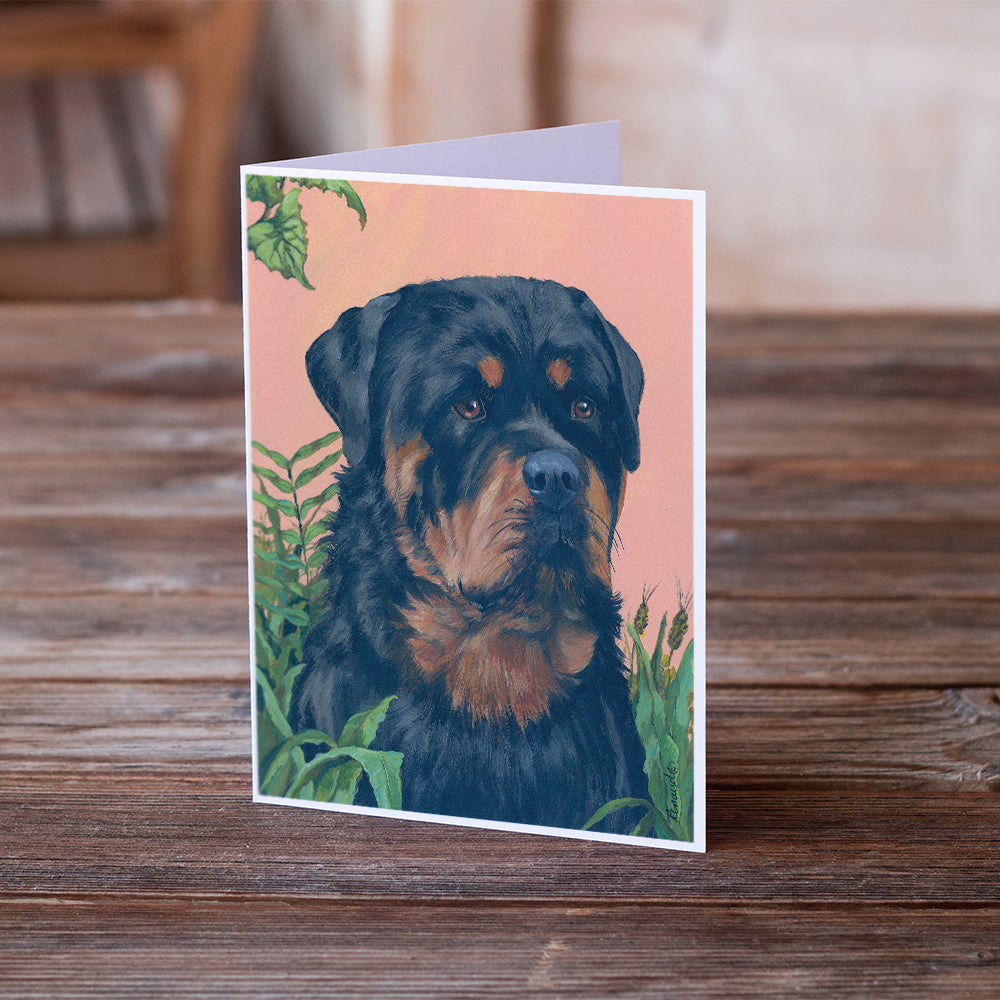 Rottweiler Greeting Cards and Envelopes Pack of 8 Image 2