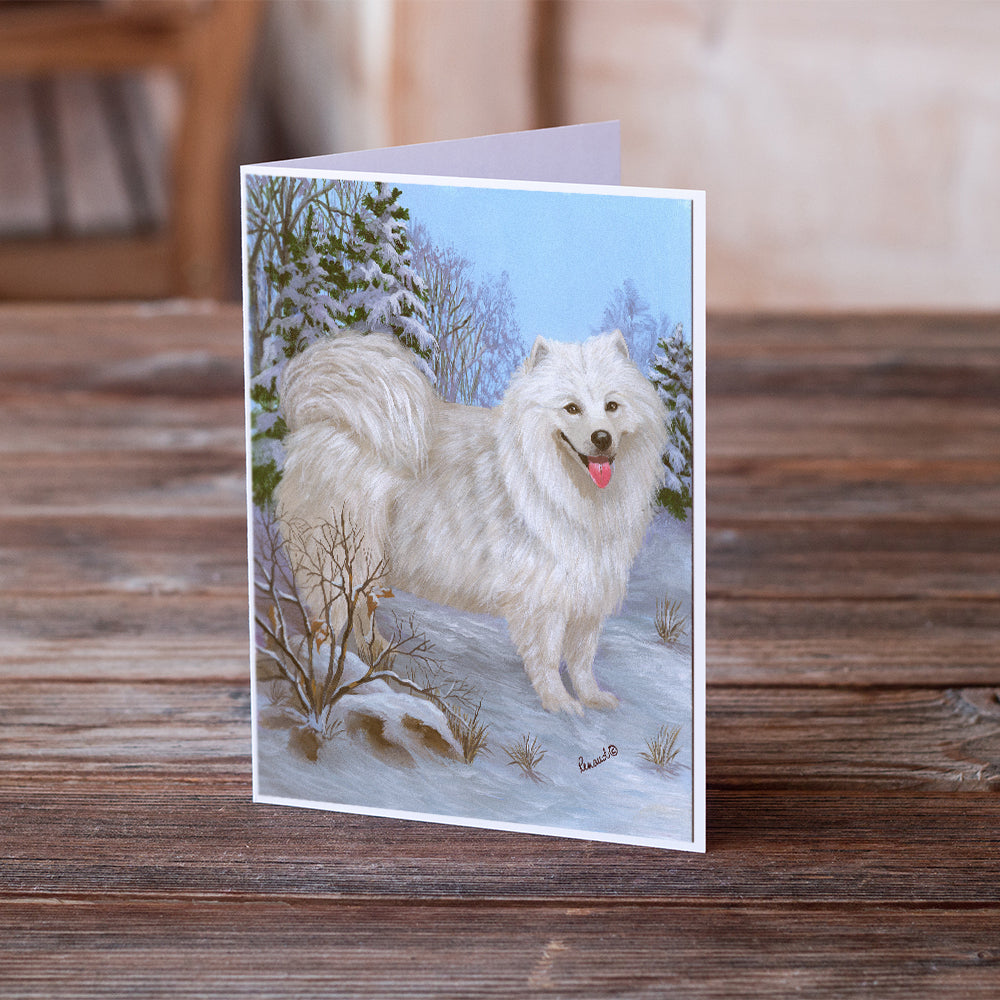 Samoyed Happiness Greeting Cards and Envelopes Pack of 8 Image 2