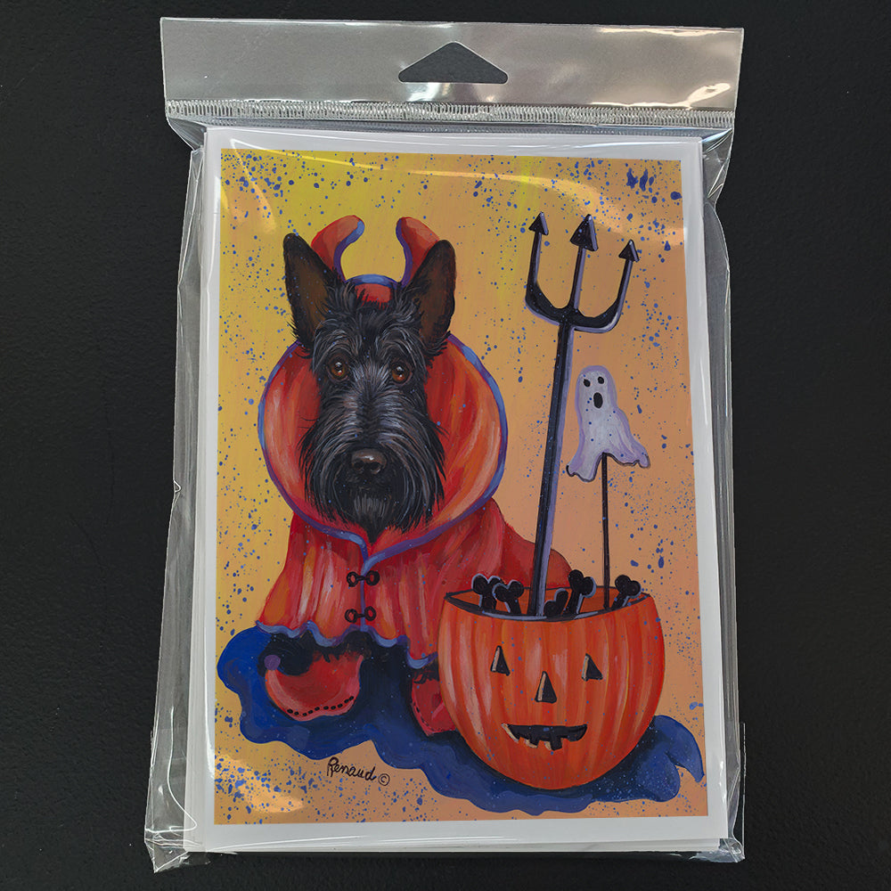 Scottie Boo Hoo Halloween Greeting Cards and Envelopes Pack of 8 Image 1