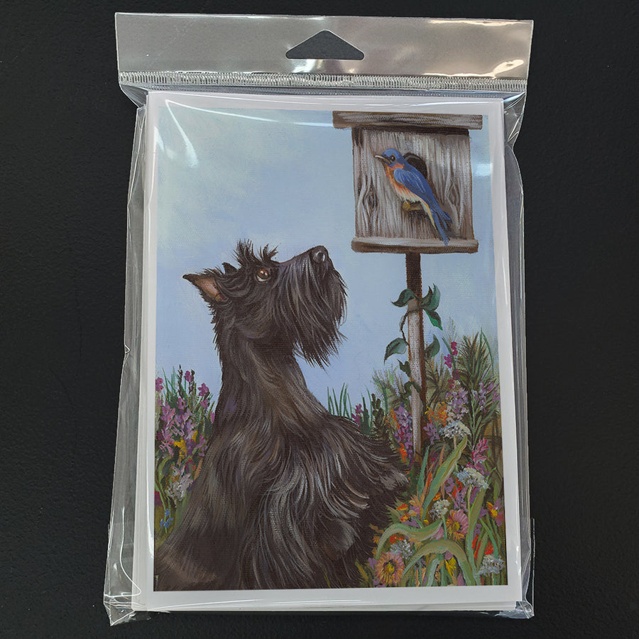 Scottie Curious Greeting Cards and Envelopes Pack of 8 Image 1