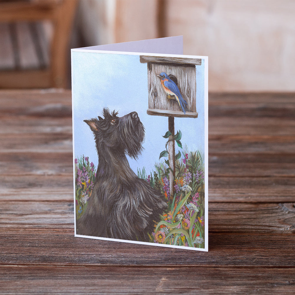 Scottie Curious Greeting Cards and Envelopes Pack of 8 Image 2