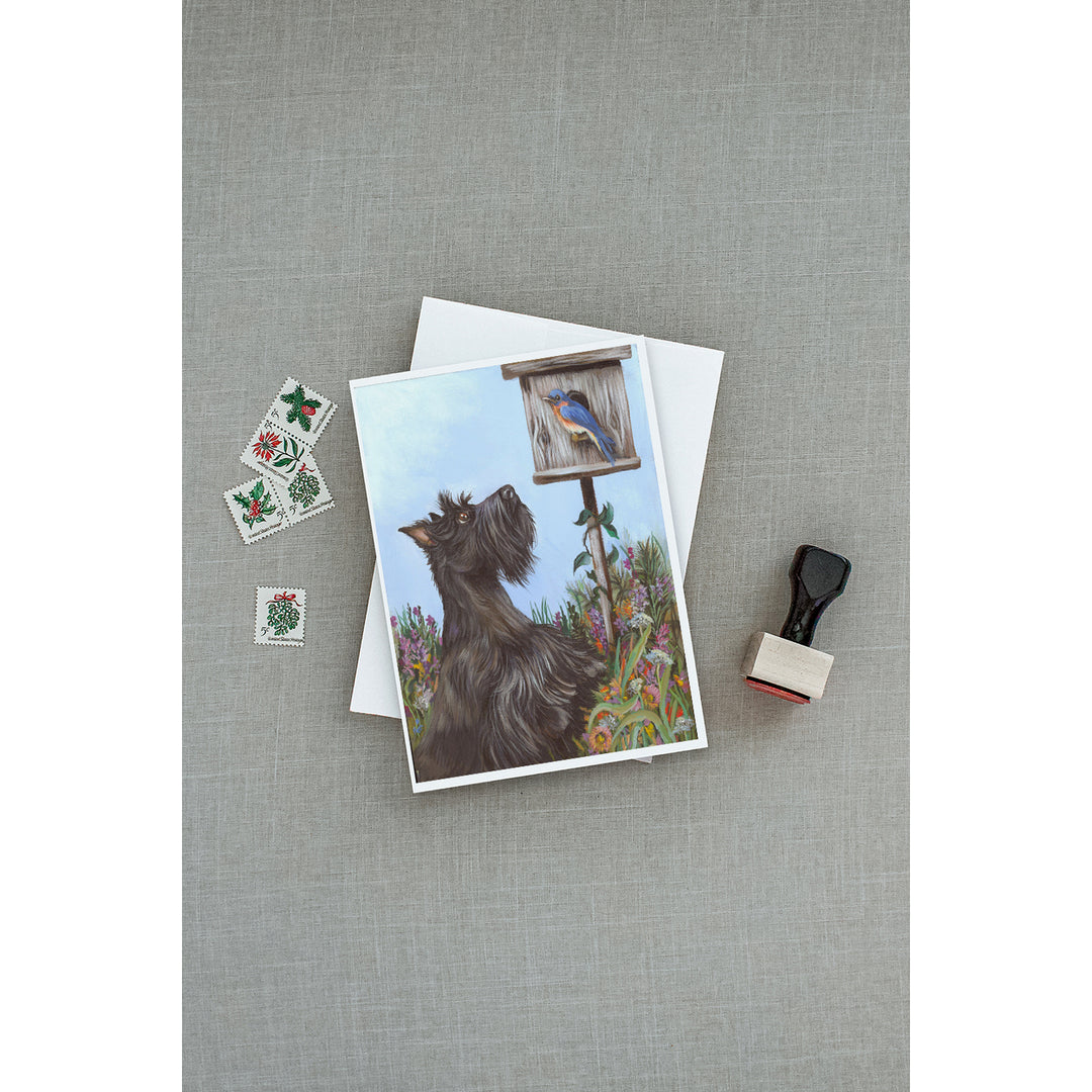 Scottie Curious Greeting Cards and Envelopes Pack of 8 Image 3