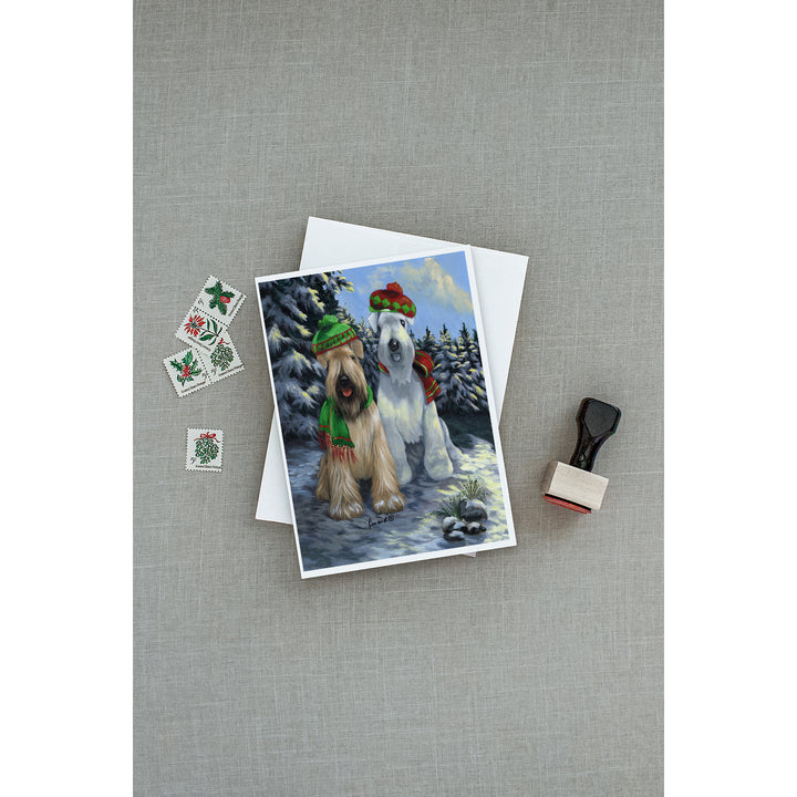 Wheaten Terrier Christmas Snowdog Greeting Cards and Envelopes Pack of 8 Image 3