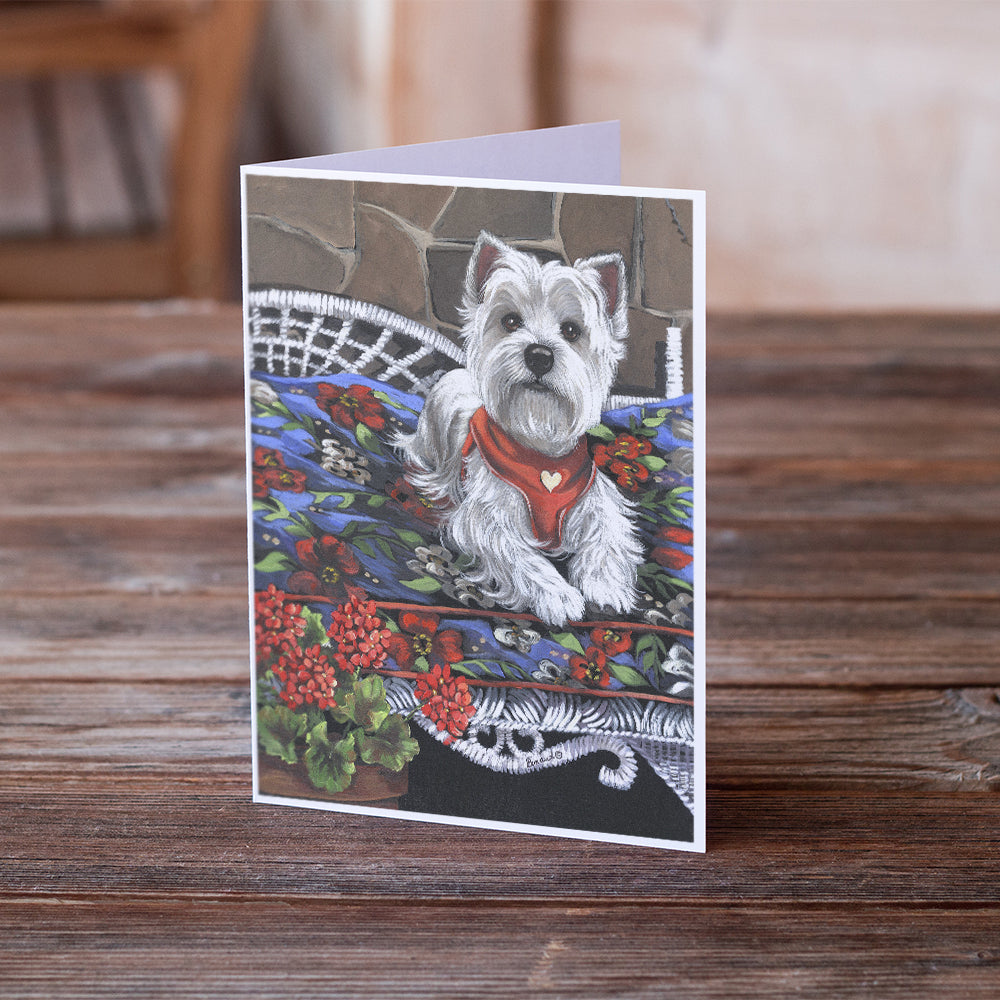 Westie Hannah Mae Greeting Cards and Envelopes Pack of 8 Image 2